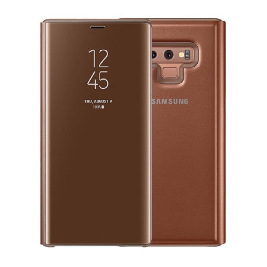 Picture of Note 9 Clear View Cover - Brown